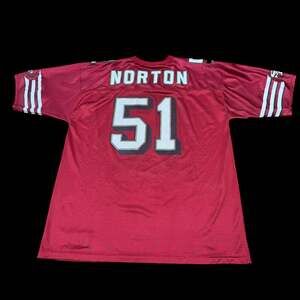 Vintage San Francisco 49ers Ken Norton #51 Reebok NFL Football Jersey Red